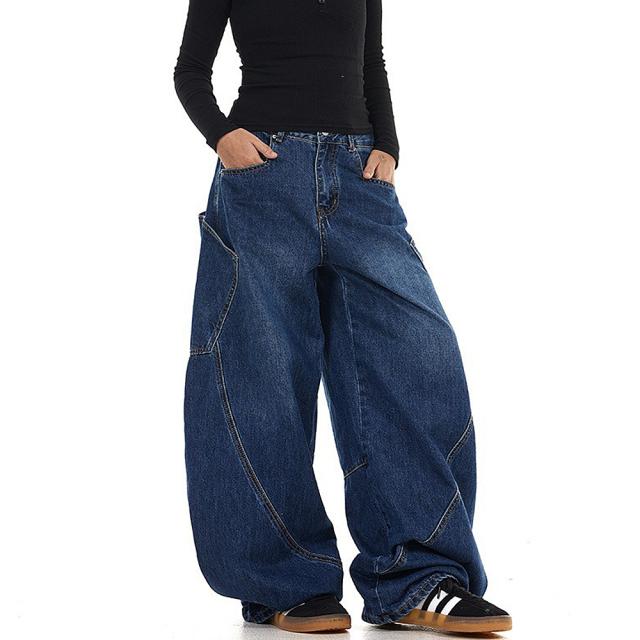 バギー デニム スーパー ワイド パンツ