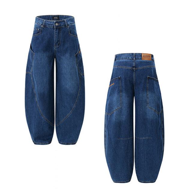 バギー デニム スーパー ワイド パンツ