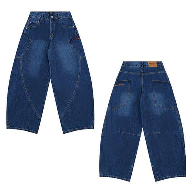 バギー デニム スーパー ワイド パンツ