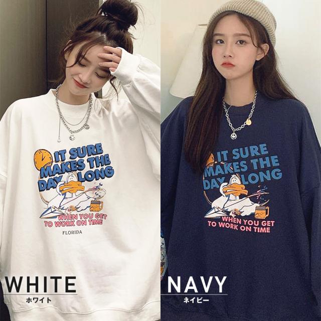 duckプリント スウェット