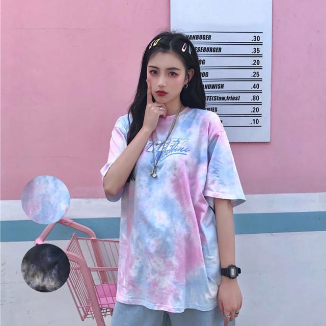 パステルカラー タイダイ柄 Tシャツ