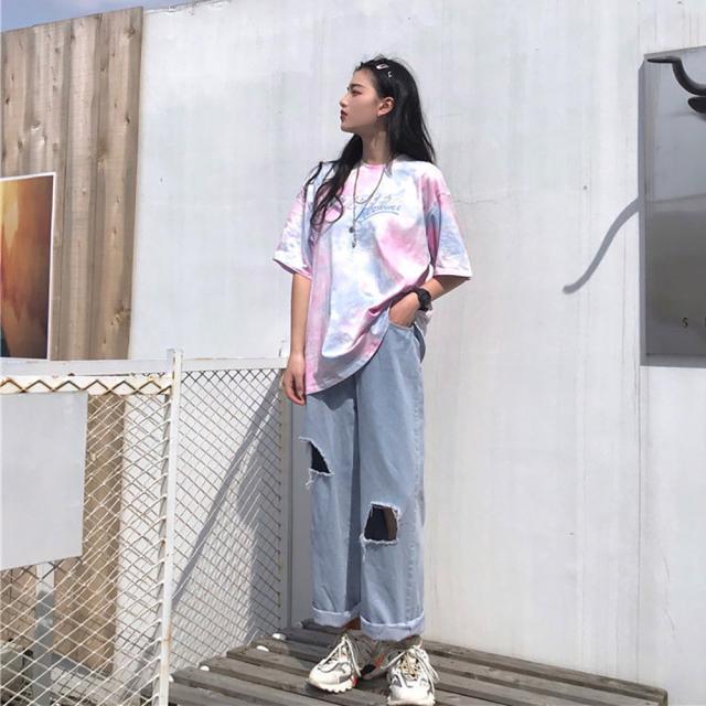 パステルカラー タイダイ柄 Tシャツ