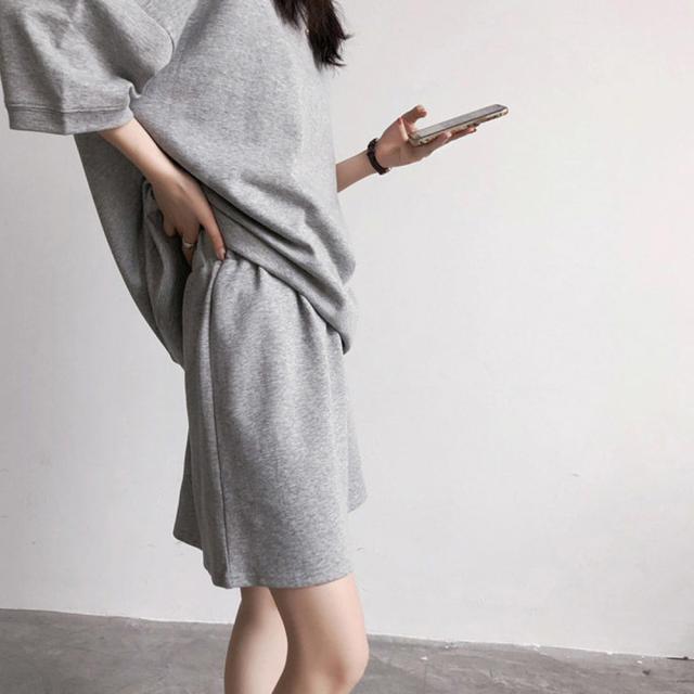 セットアップルームウェア ショートパンツ+トップス上下2点セット