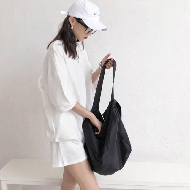 セットアップルームウェア ショートパンツ+トップス上下2点セット