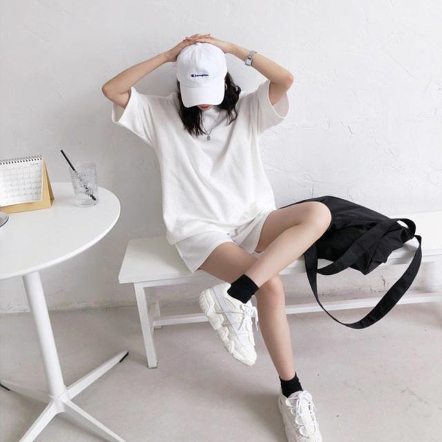 セットアップルームウェア ショートパンツ+トップス上下2点セット