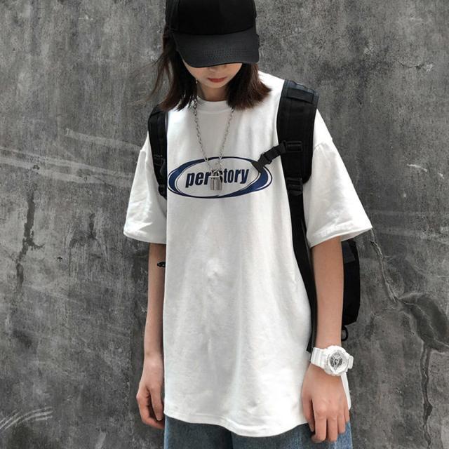 ストリート風 ルーズスタイル 半袖Tシャツ