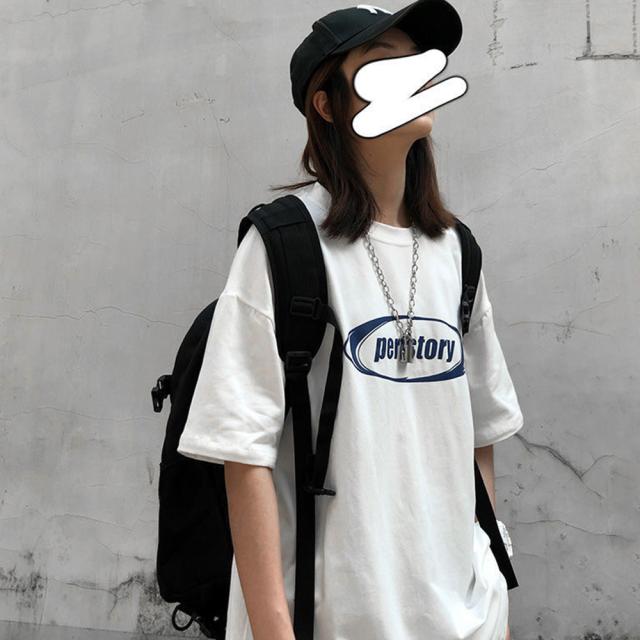 ストリート風 ルーズスタイル 半袖Tシャツ