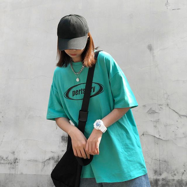 ストリート風 ルーズスタイル 半袖Tシャツ