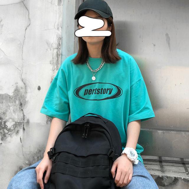 ストリート風 ルーズスタイル 半袖Tシャツ