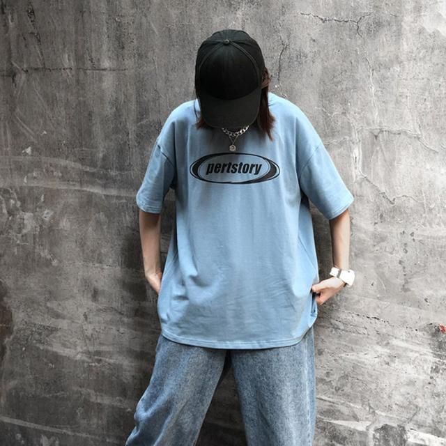 ストリート風 ルーズスタイル 半袖Tシャツ