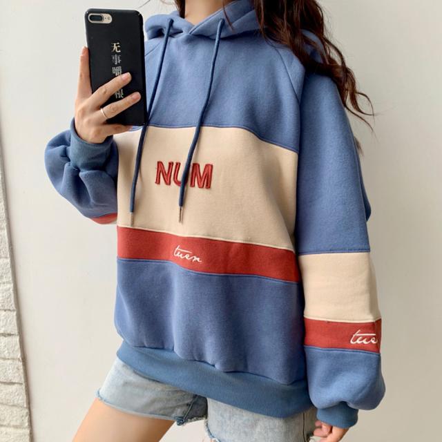 ビッグシルエットカラフル フーディ