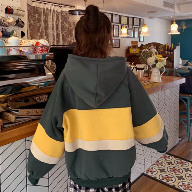 ビッグシルエットカラフル フーディ