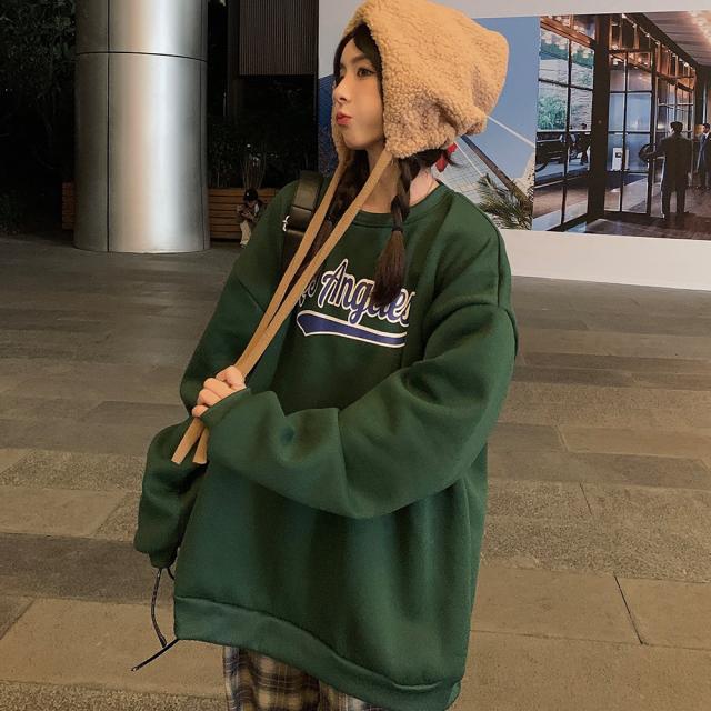オーバーサイズ プルオーバー カレッジロゴ スウェット トレーナー
