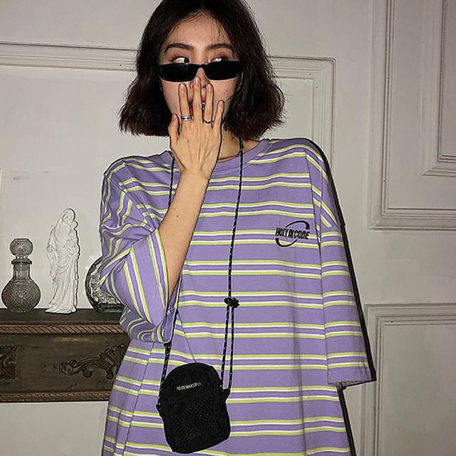 ビッグシルエット ボーダーTシャツ