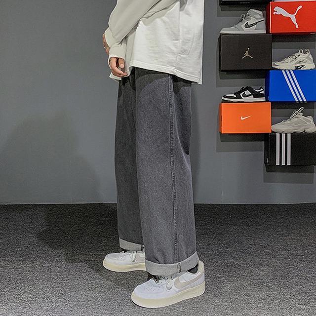 リラックス ワイドデニムパンツ