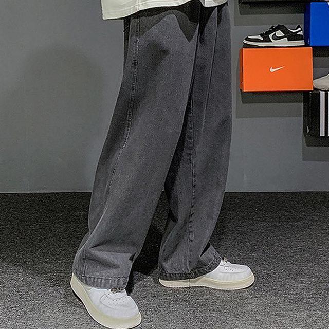 リラックス ワイドデニムパンツ