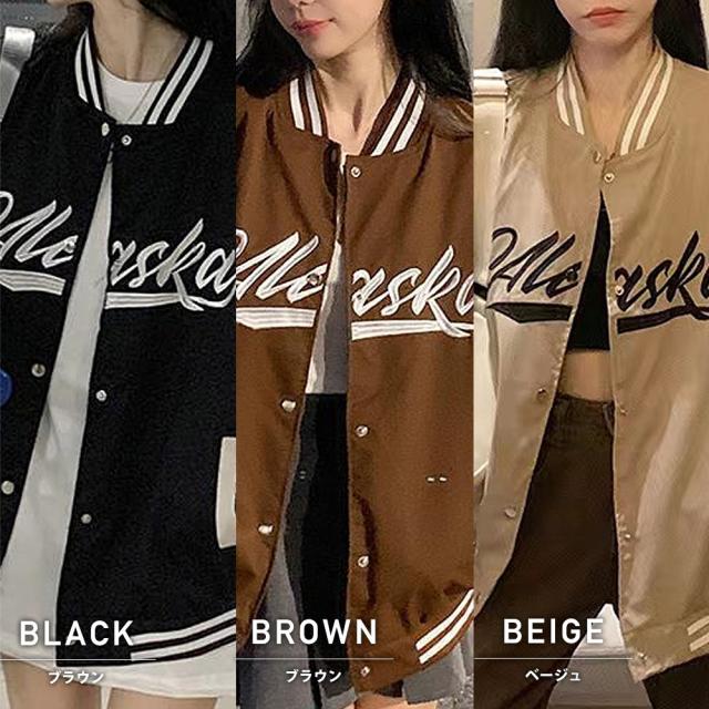 バイカラー オーバーサイズ スタジャン