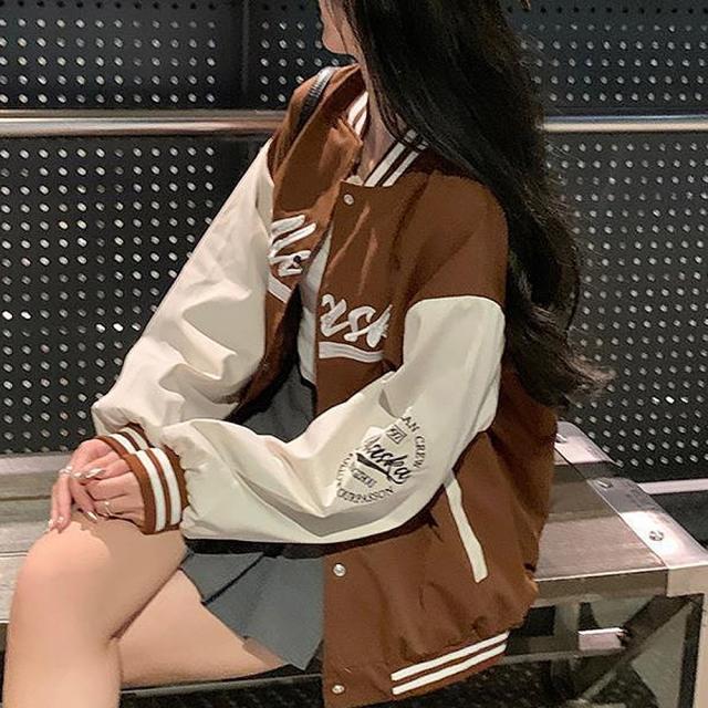 バイカラー オーバーサイズ スタジャン