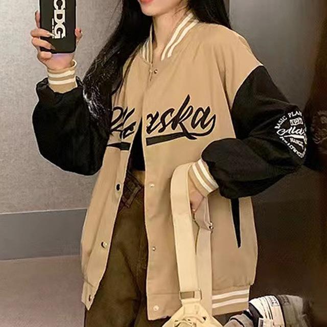 バイカラー オーバーサイズ スタジャン