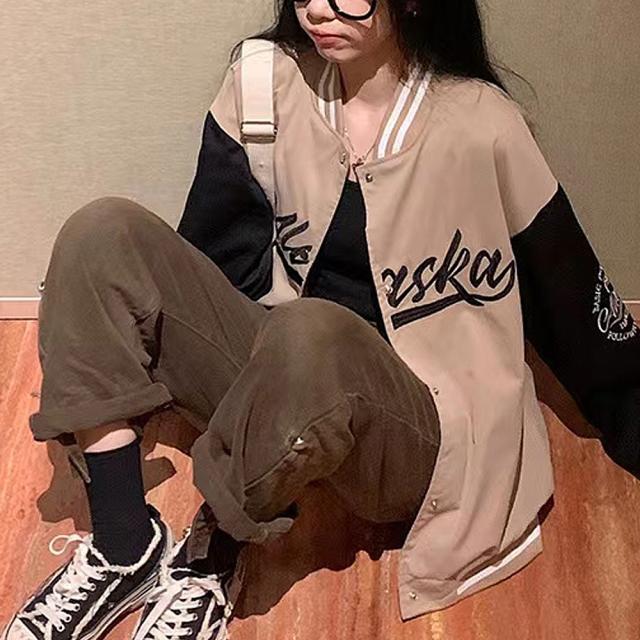 バイカラー オーバーサイズ スタジャン