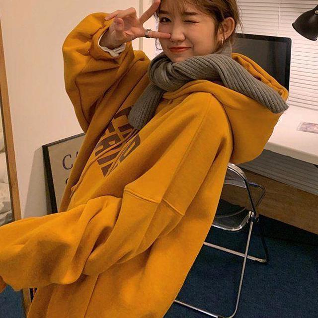 ビックシルエット プリントロゴ パーカー スウェット