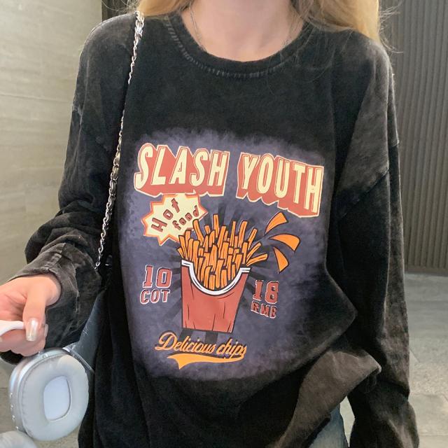 ビッグシルエット ピグメント ロンT 