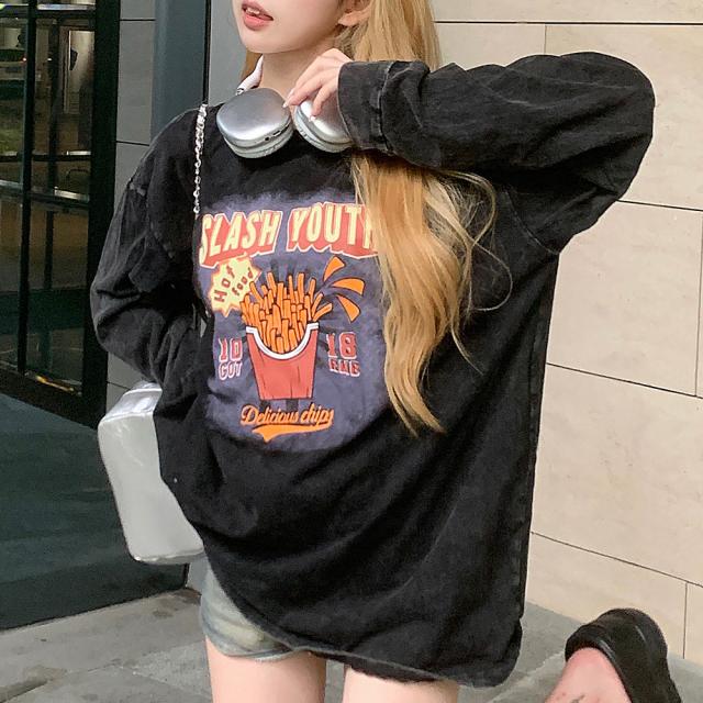 ビッグシルエット ピグメント ロンT 