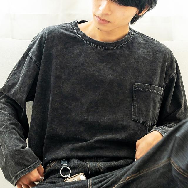 ビッグシルエット ピグメント ロンT 