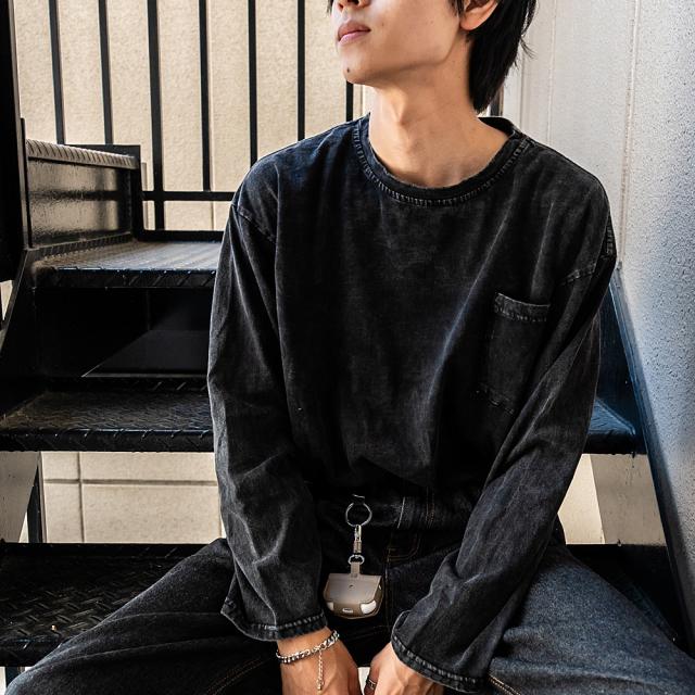 ビッグシルエット ピグメント ロンT 