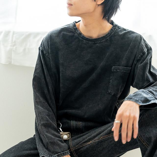 ビッグシルエット ピグメント ロンT 