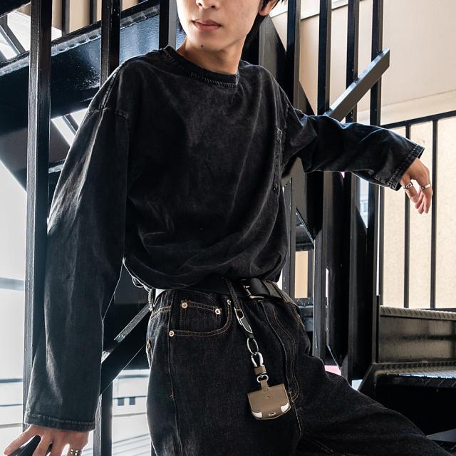 ビッグシルエット ピグメント ロンT 