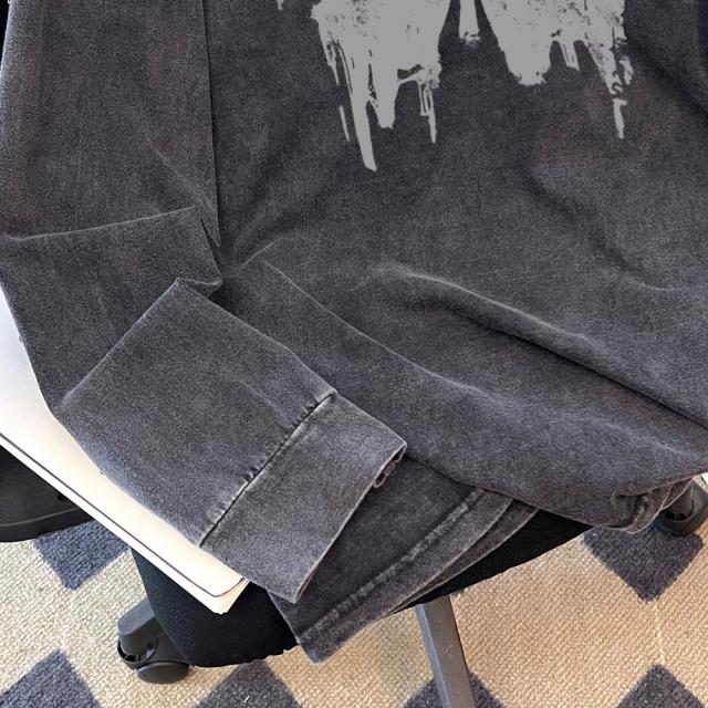 ビッグシルエット ピグメント ロンT 