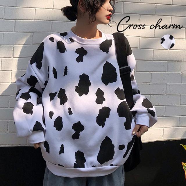 ダルメシアン柄  スウェット トレーナー