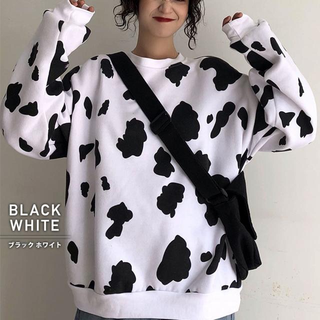 ダルメシアン柄  スウェット トレーナー