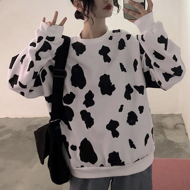 ダルメシアン柄  スウェット トレーナー