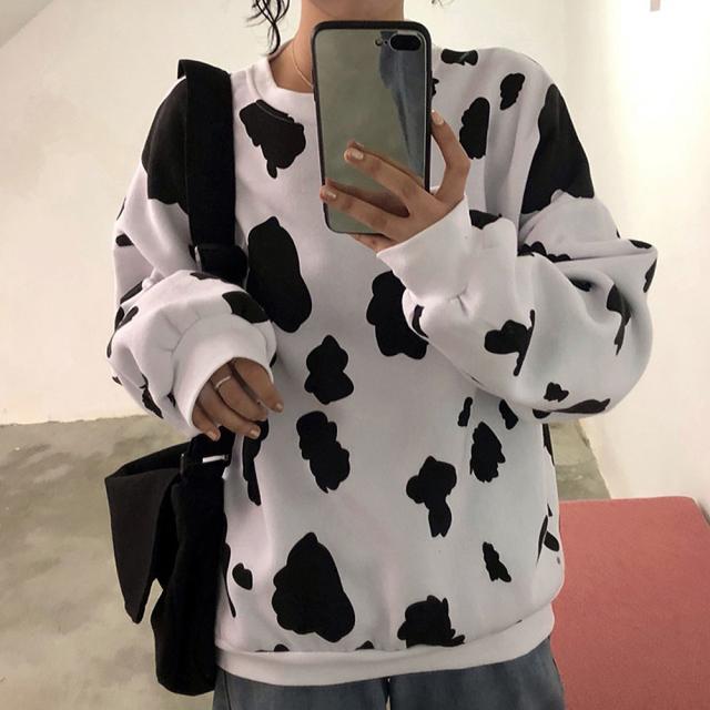 ダルメシアン柄  スウェット トレーナー