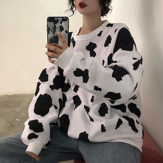 ダルメシアン柄  スウェット トレーナー