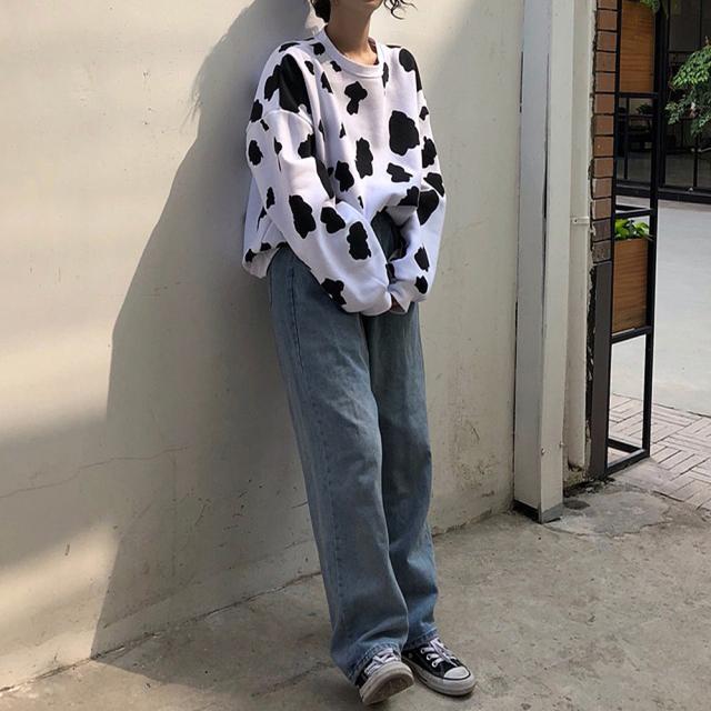ダルメシアン柄  スウェット トレーナー