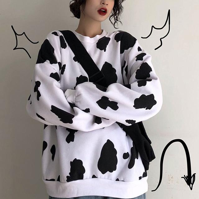 ダルメシアン柄  スウェット トレーナー