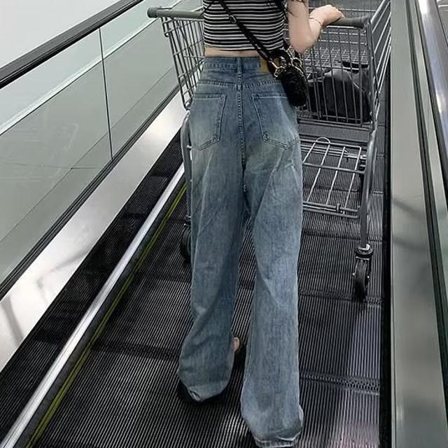 ルーズクラッシュ ダメージ デニム パンツ