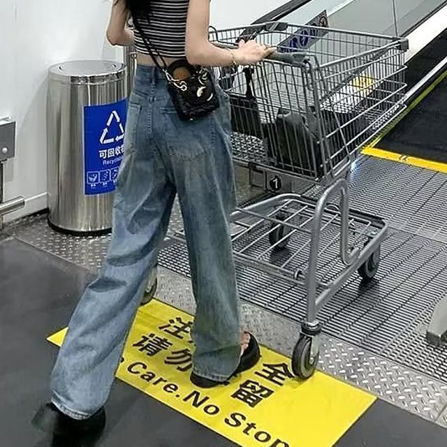 ルーズクラッシュ ダメージ デニム パンツ