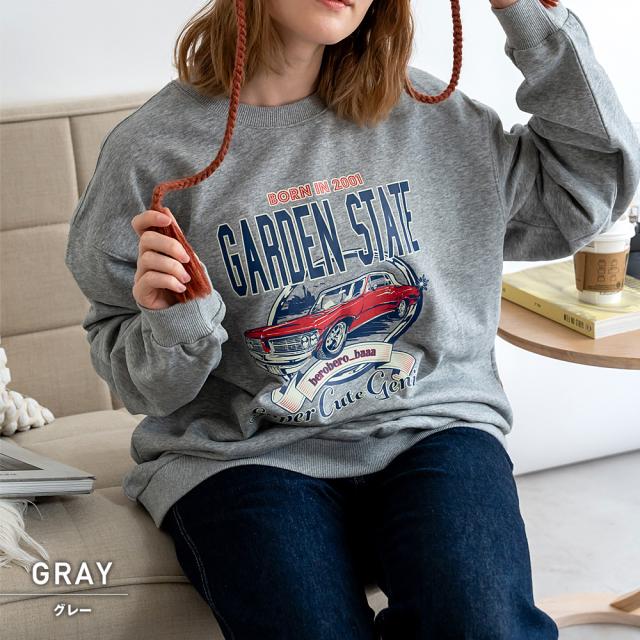 ルーズグラフィックプリント スウェット