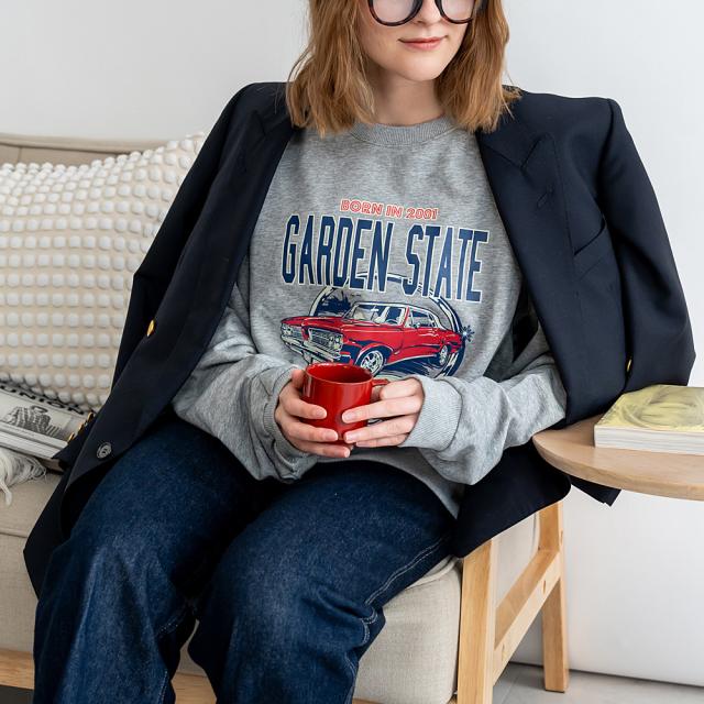 ルーズグラフィックプリント スウェット