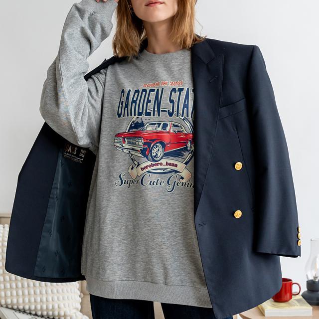 ルーズグラフィックプリント スウェット