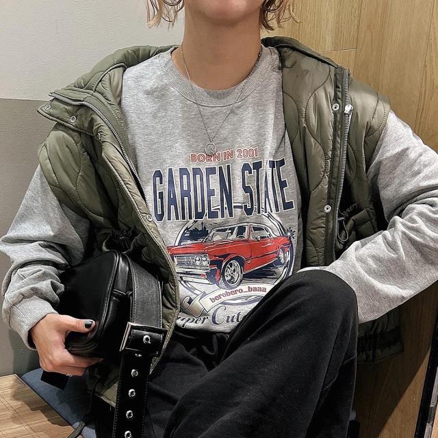 ルーズグラフィックプリント スウェット