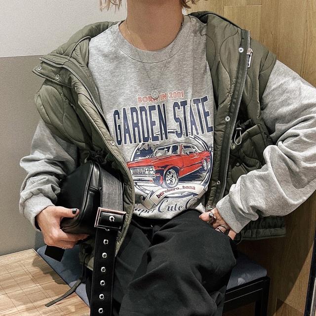 ルーズグラフィックプリント スウェット