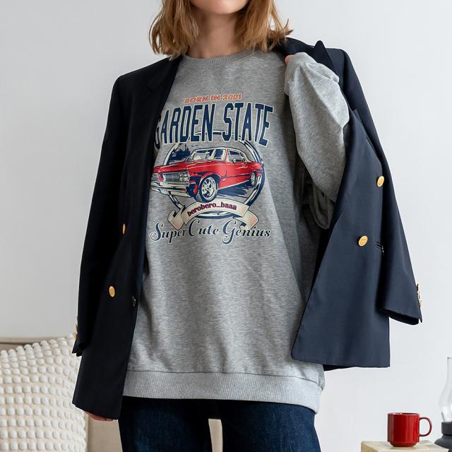 ルーズグラフィックプリント スウェット