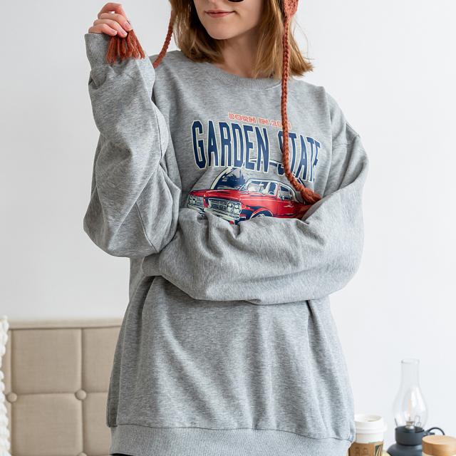 ルーズグラフィックプリント スウェット