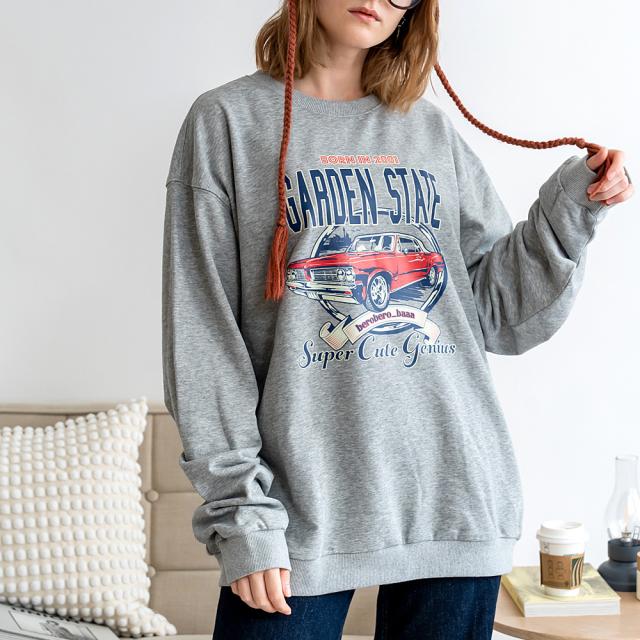 ルーズグラフィックプリント スウェット