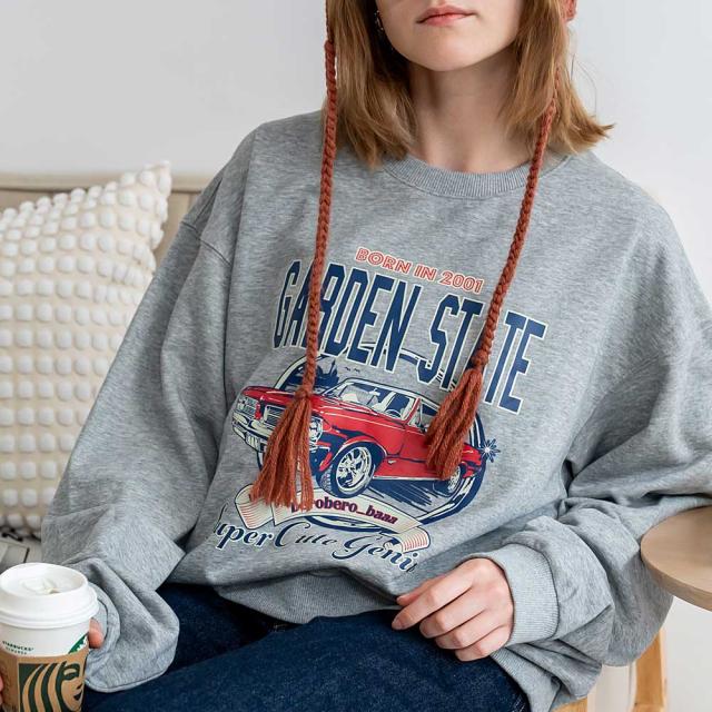 ルーズグラフィックプリント スウェット